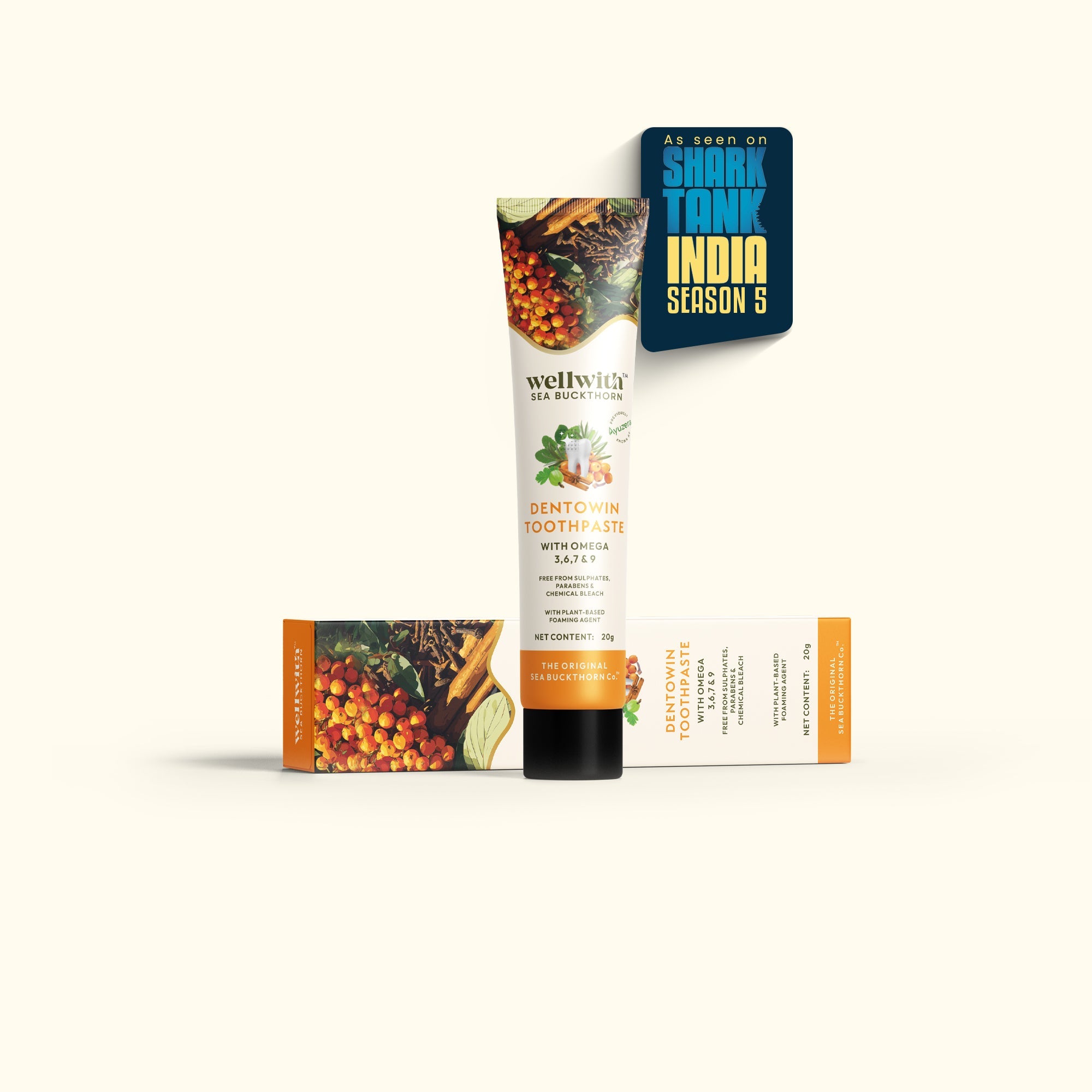 🎁 Dentowin Sea Buckthorn Herbal Toothpaste 20gm