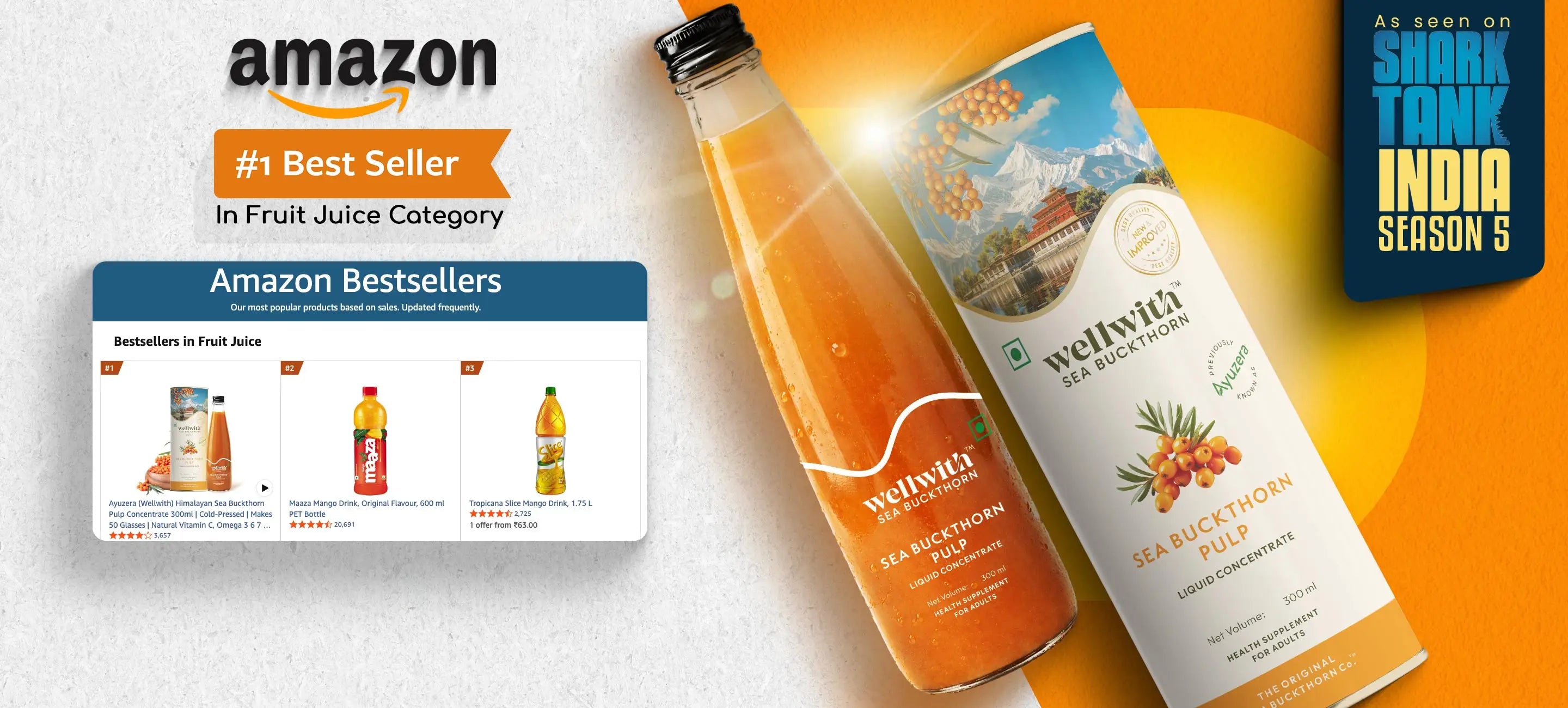 highlighting wellwith sea buckthorn juice is amazon's best seller