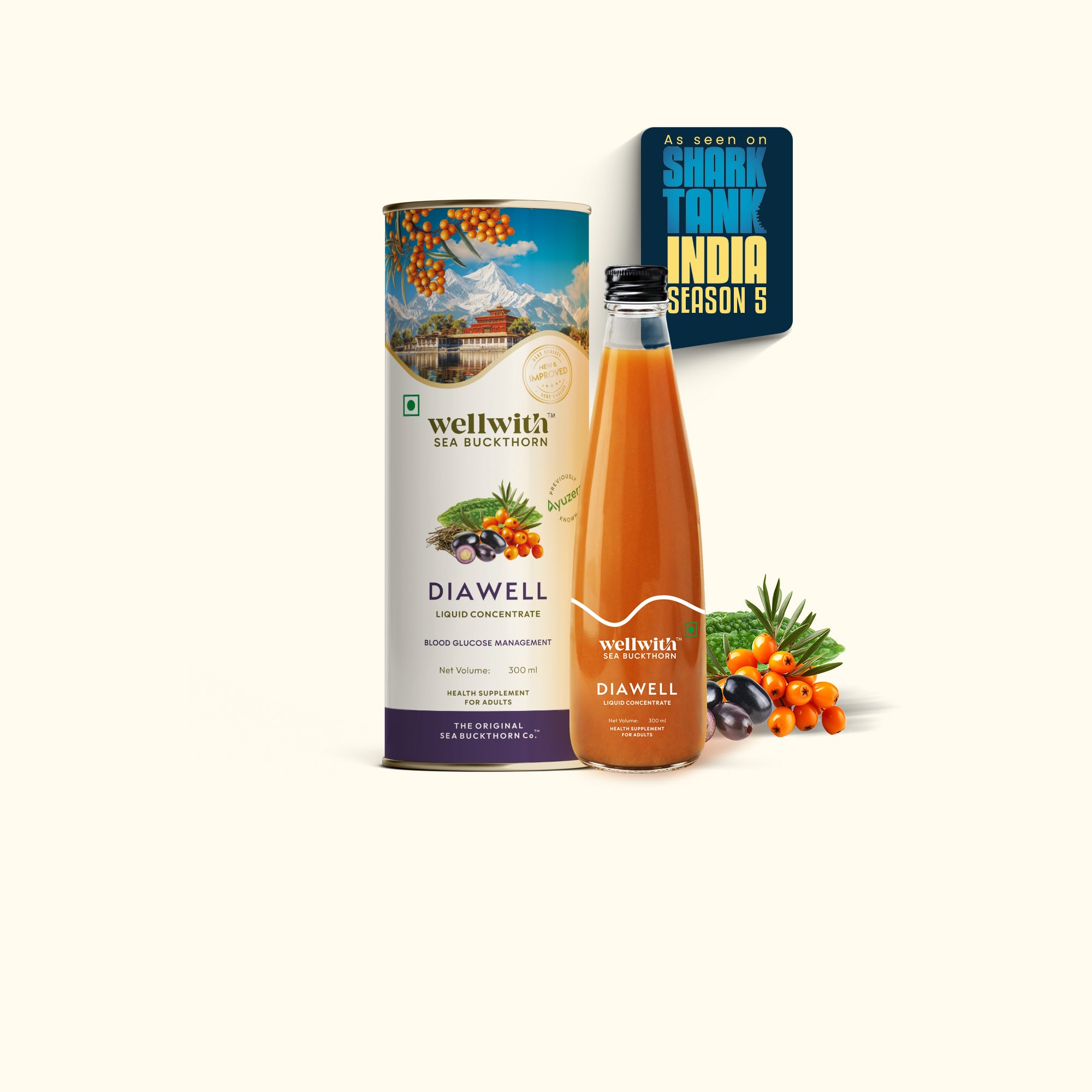 wellwith diawell sea buckthorn juice for diabetes formulated with ayurvedic herbs