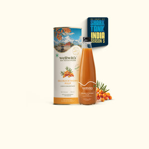 Sea Buckthorn Juice (Pulp) 300ml | For Skin, Immunity & Gut