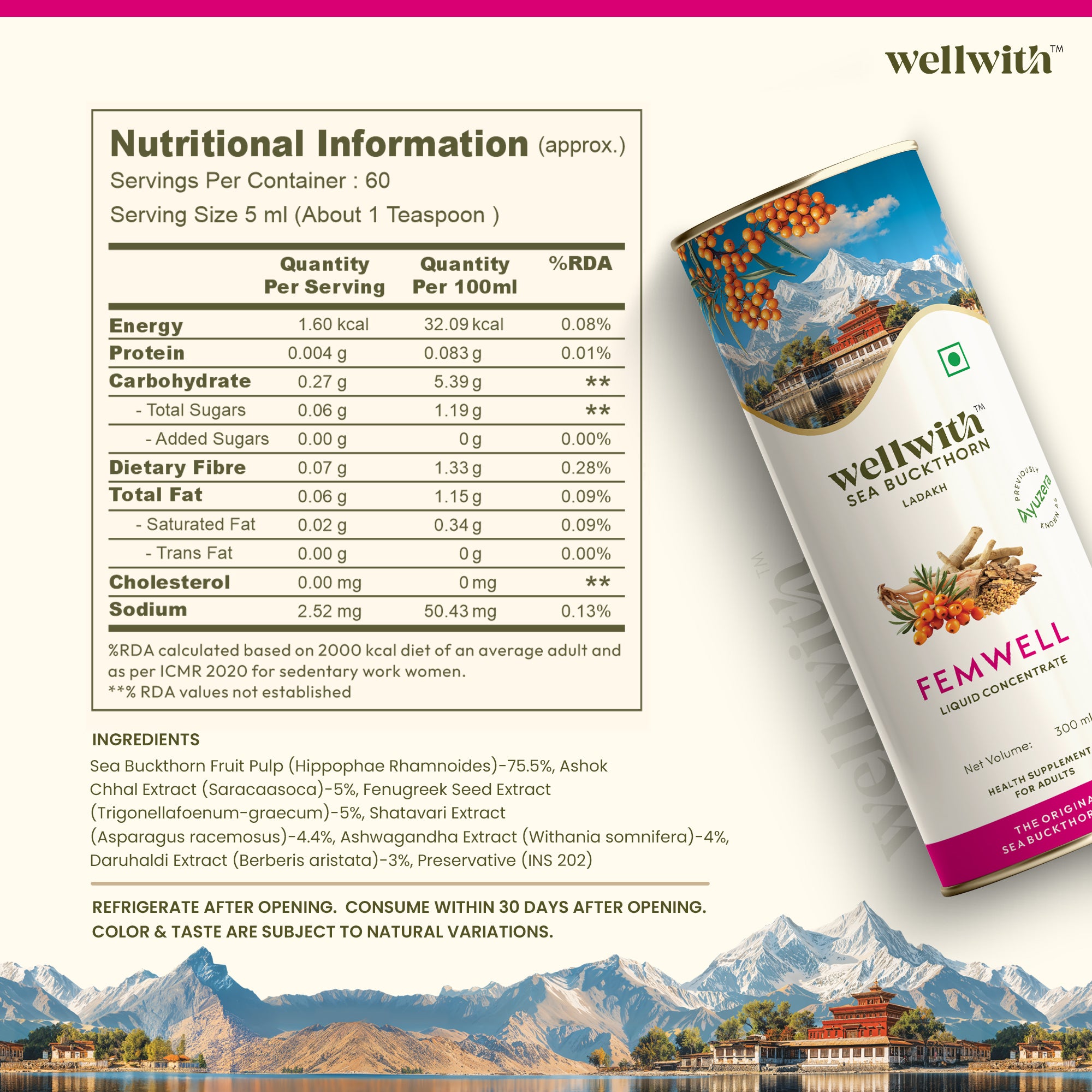Sea Buckthorn FemWell 300ml