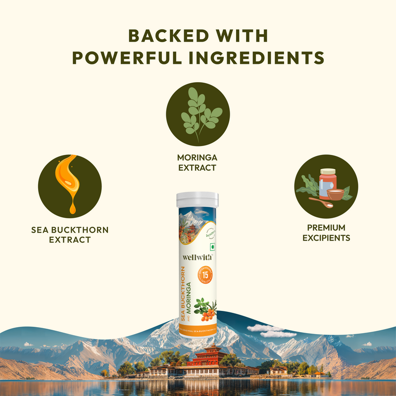 Sea buckthorn + Moringa Effervescent 15 Tablets