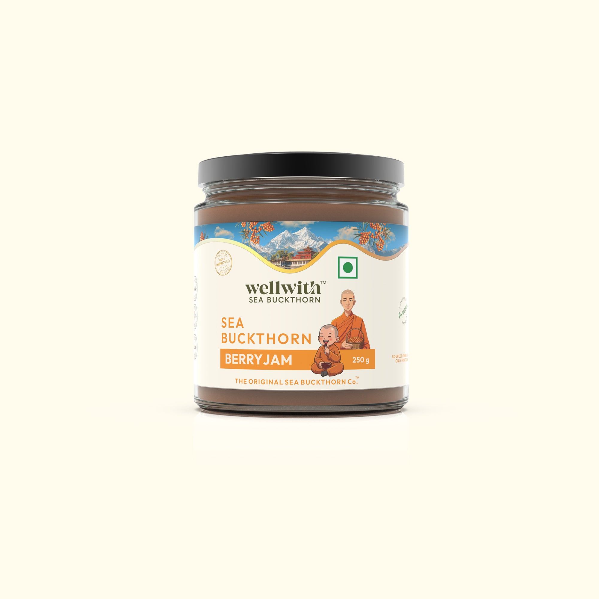 Jar of wellwith Sea Buckthorn Berry Jam