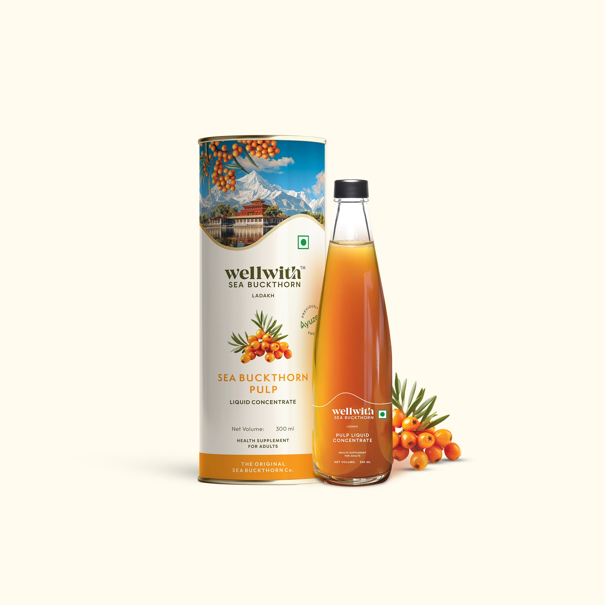 Wellwith <br> Sea Buckthorn Pulp 300ml