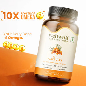 Omega 7 Sea Buckthorn Oil Capsules | For Skin, Gut And Heart Health