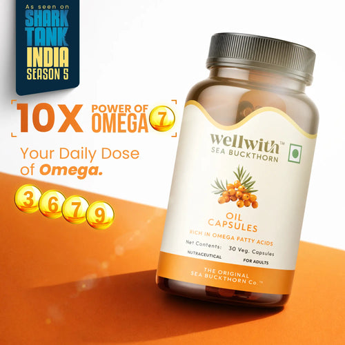 Omega 7 Sea Buckthorn Oil Capsules | For Skin, Mucosal Tissue And Heart Health