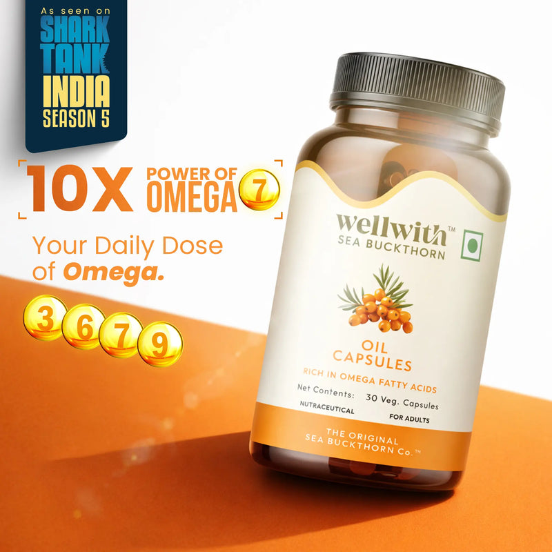Omega 7 Sea Buckthorn Oil Capsules | For Skin, Gut And Heart Health